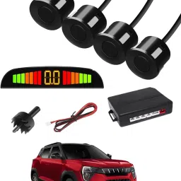 Black 4 Parking Reverse Safety Sensor For Vehicles-324 Universal Reverse Black Parking Sensor With Buzzer And LED Display-324 Parking Sensor-10