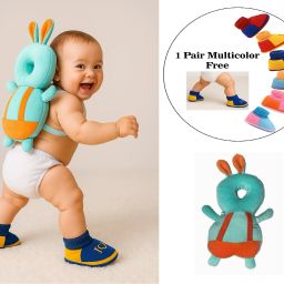 Baby Head Protector with 1 Pair Free Booties-image-3