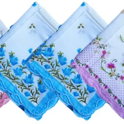 Gopika Zip Pocket Leaf Print Multicolor Cotton ["Multicolor"] Handkerchief-image-61
