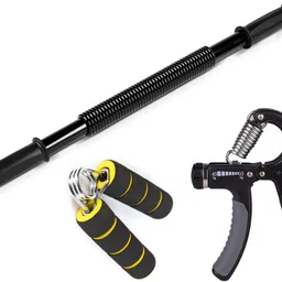 pheonix 20 Kg Power Twister Bar with Hand Gripper and Foam Hand Gripper Fitness Accessory Kit Kit-picture-34