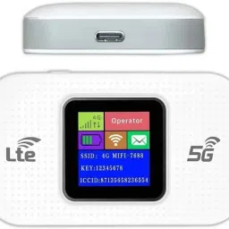 Muvit 4G Wireless Dongle with 5G All SIM Network Support with LCD Display Data Card image 1