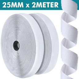 Self-Adhesive Hook and Loop Tape for Home, Office, School, & Crafting | 2M*25mm Stick-on Velcro-image-22