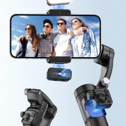 RETRACK M03 AI Face tracking Wireless Microphone 3-Axis AI Stabilization Remote Tripod 3 Axis Gimbal for Mobile image 2