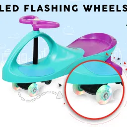 tygatec Swing Car Ride On With 360 Rotating Handle & PU Wheels, 50kg Weight Capacity Car Car Non Battery Operated Ride On image 3