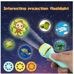 Mini Slide Projector Flashlight torch, Kids Projection Light Toy (Multicolor)-image-66