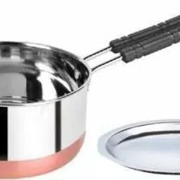Copper bottom Sauce Pan / MILK PAN / TEA PAN with lid 1 liter Sauce Pan 15.5 cm diameter with Lid 1 L capacity-image-63