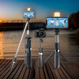 Clairbell VT9_R1S Bluetooth Selfie Sticks with Remote and Selfie Light Single Gimbal for Mobile-17