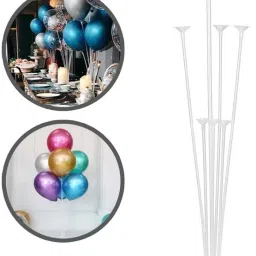 Solid Balloon Stand, Set of Clear Table Desktop Balloon Holder with 7 Balloon Sticks Balloon-0