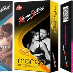 Ribbed, Mango And Dotted Flavoured Dotted Condom-image-68