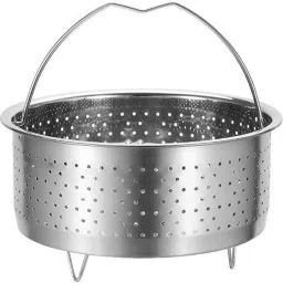 Steaming Basket Mixing Bowl Steel Steaming Basket, Strainer-15