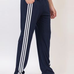 Men Striped Blue Track Pants-image-55