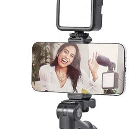 MADSWAS Portable Vlogging Kit Video Recording Equipment with Tripod Fill Light Mic M11 Tripod Kit, Monopod Kit-16