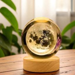 MoonGlow 3D Crystal Moon Table Lamp | Table Lamp-image-68