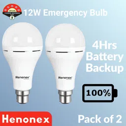 henonex Pack of 2 – 12W Emergency Light Bulbs with Long Backup 2 hrs Bulb Emergency Light-picture-40