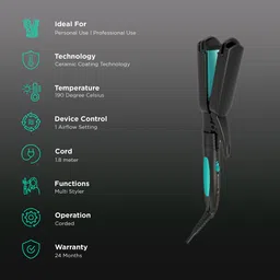 HAVELLS HC4045 5-in-1 Hair Styler with Ceramic Coating Technology (Cool Insulated Tip, Blue & Black) image 3