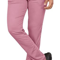 Men Regular Fit Pink Lycra Blend Trousers-image-66
