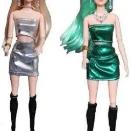 Foldable doll (Pack of 2 Silver & green)-image-26
