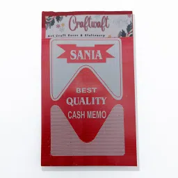 craftwaft Pack of 1 Blank Printed Plain Sania Cash Memo, Bill Memo, Credit Memo, Estimate Memo 100 Sheets 2-Part serial number,Perforated 100 Printed+100 Plain Leaves for Shop,Institute,Office image 2