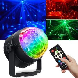 Disco Ball Light Halloween Party Decorations Lights USB LED Mini Sound Activated Disco Ball Set-19