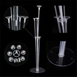 poptheparty Solid Balloon Stand, Set of Clear Table Desktop Balloon Holder with 7 Balloon Sticks Balloon image 2