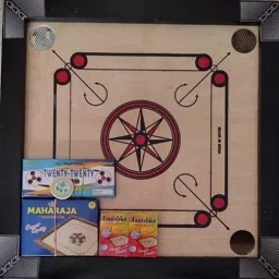 20 inch carom.&coins.and.striker (black) Carrom Board/ 56 cm Carrom Board-image-13