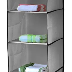 Hanging Organizer 4 Shelves Foldable Closet Organizer Cupboard Hanger Bag Closet Organizer-18
