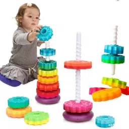 Baby Spin Stack Toy,Premium Stacking Toy for Kids,Spinning Wheel Toys-20