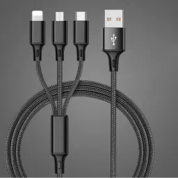 POZUB 3in1 MultiplePin Fast Charging Cable Universal Multi Function Mobile Data Cable Charging Pad-17