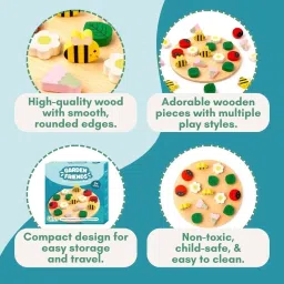 cots and cuddles Wooden Bug Catching & Sorting Game, Fine Motor Skills For Kids image 5