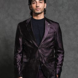 Men Solid Single Breasted Party Blazer-image-73