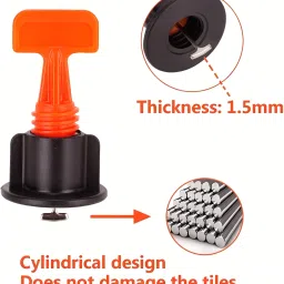 ranpra Tile Leveling System 50 PC Kit With Special Wrench (Suitable for 3mm-25mm) Non-magnetic Engineer's Precision Level image 3
