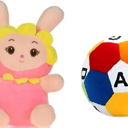Best Quality Super Soft Sun Flower Doll & Football Combo Toy for kids - 30 cm-image-57