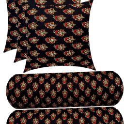 Microfibre Floral Bolster Pack of 5-image-99