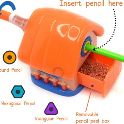 kiditos 8602 Home Shaped Pencil Sharpener Machine with Removable Tray Sharpener image 3