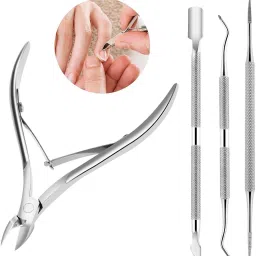 Nail Care Kit, Cuticle Trimmer & Cuticle Pusher Durable Dead Skin Clipper(4PCS)-image-14