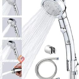 ABS + Stainless steel Tube Handheld Shower set High Pressure Shower Head Handheld-image-39
