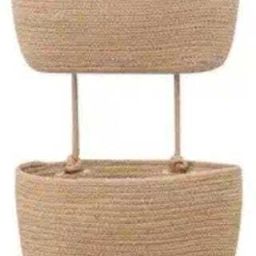 Cotton hanging storage basket (beige) Storage Basket-picture-13