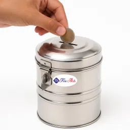 Rustproof Metal Money Bank with Slot and Lock Coin Bank-image-34