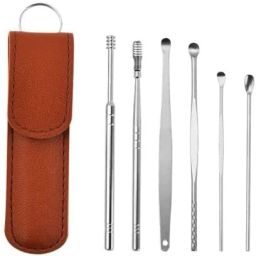 Ear Wax Cleaner - Resuable Ear Cleaner Tool Set with Storage Leather Pouch-image-24
