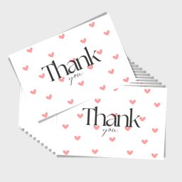 Thank You Card, Minimal Heart Design Greeting Card-34