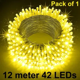 42 LEDs 12 m Gold Steady String Rice Lights-picture-0