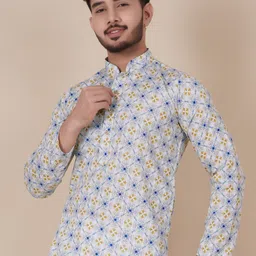 almora Men Cotton Rayon Kurta Pyjama Set-picture-2
