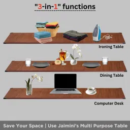 jaimini by jaimini Foldable Smart Table | Triple Height Adjustable | Multi-Purpose & Space-Saving Ironing Board image 3