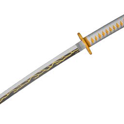Demon Slayer Zenitsu Wooden Katana – 75cm Medium-Size Anime Sword for Cosplay-image-9