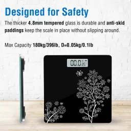 Maxpro WC134 Flora Digital Weighing Scale with thick tempered glass, LCD Panel Weighing Scale image 3