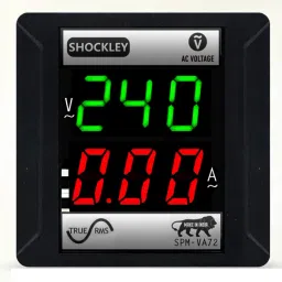 GREEN RED LED Volt (80-500V AC) Ampere (1-40A AC) Meter Panel 72X72MM (1 pc) Voltmeter-22