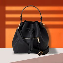 Black Classic Duffle Bag Sling Bag-image-4