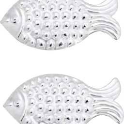 pure silver fish/chandi ki machli/fish for Astrological and lal kitab remedy Decorative Showpiece-0.5 cm-image-60