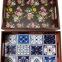 Wooden Tray set print SET OF 4 TRAYS Tray-image-72
