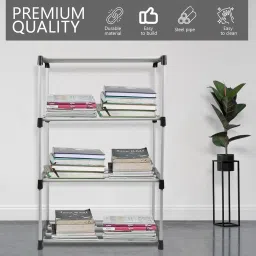 Multipurposar Storage rack Plastic Open Book Shelf-36